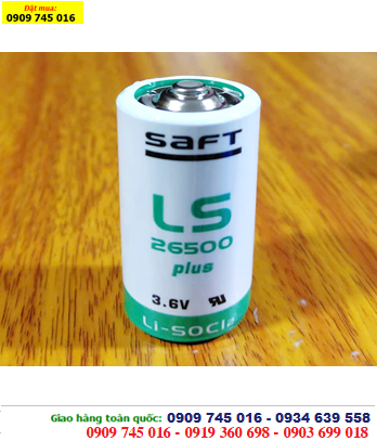SAFT LS26500; Pin nuôi nguồn PLC Saft LS26500 size C lithium 3.6V - 7700mAh chính hãng _Xuất xứ Pháp 